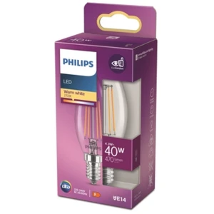 Żarówka LED Philips świeczka 4,3W E14 barwa ciepła filament