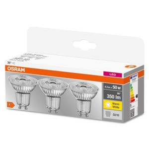 Żarówka LED OSRAM 4,3W GU10 3-pak