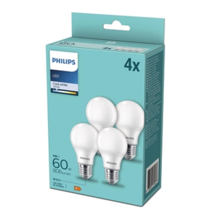 Żarówka LED Philips 8W E27 4 szt. 4000K
