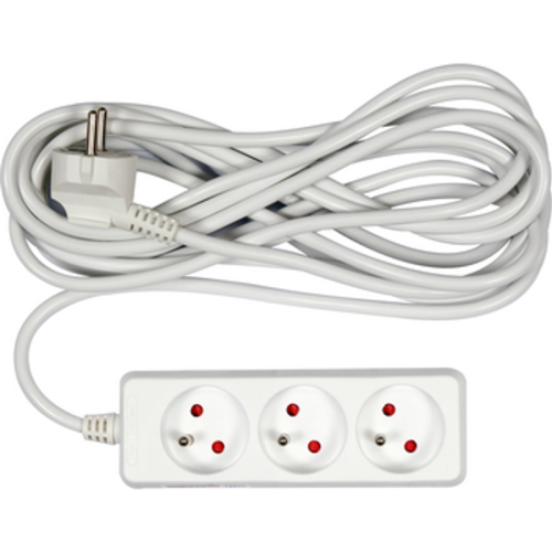VOREL Przedłużacz elektryczny biały 5 m, 3 gniazda z uziemieniem 1768509526705-22900-3-nffuh8.png