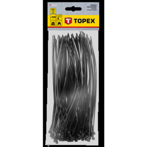 Opaski zaciskowe 2.5 x 200 mm, 100 szt., czarne