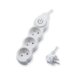 Przedłużacz 3 gniazda z uziemieniem i wyłącznikiem 3x1,5mm² 1,5m