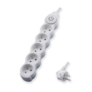 Przedłużacz 5 gniazd z uziemieniem i wyłącznikiem 3x1,5mm² 3m