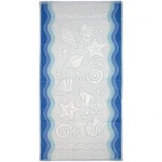 Ręcznik "GRENO" Flora Ocean 50x100 cm niebieski