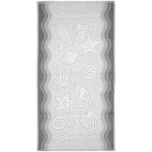 Ręcznik "GRENO" Flora Ocean 50x100 cm popielaty