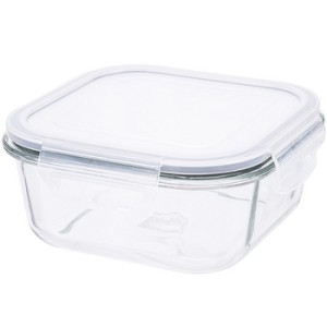 Pojemnik szklany kwadratowy z pokrywą 1,1l 18,5x18,5x7,5 cm Fresh Altom Design