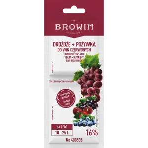 Drożdże i pożywka do win czerwonych - 17g BROWIN
