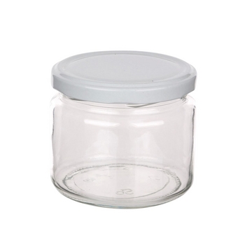 Słoik 330 ml z zakrętką białą fi 82 (6 zaczepowa) komplet 6 sztuk 470655_0_1746744682094.jpg