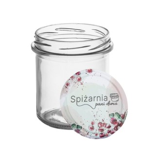 Słoik 350 ml z zakrętką fi 82 6 zaczepową komplet 6 sztuk Spiżarnia Pani Domu