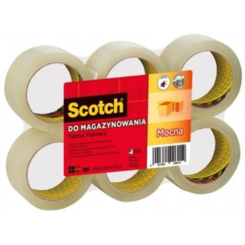Taśma pakowa Scotch® do magazynowania, mocna, przezroczysta, 50mm x 66m, 6 szt. 1768509307185-22400-3-bvl97.png