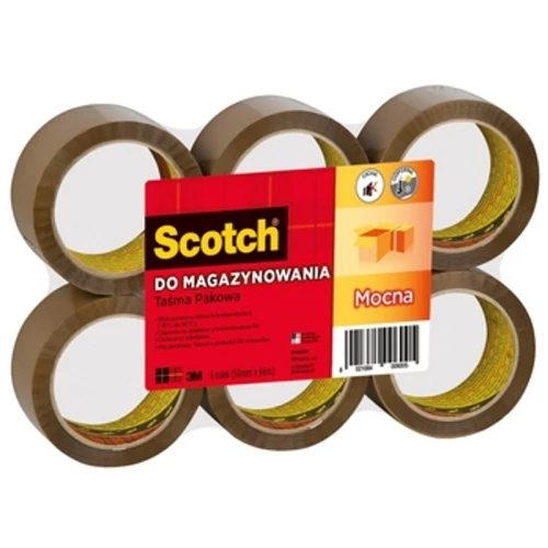 Taśma pakowa Scotch® do magazynowania, mocna, brązowa, 50mm x 66m, 6 szt. 1768509306882-22401-3-yfef5.png