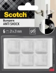 Scotch® Odbojniki wygłuszające, przezroczyste, 21 x 21mm, 6 szt./opak.