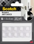 Scotch® Odbojniki wygłuszające, przezroczyste, 13 x 13 mm, 10 szt./opak.