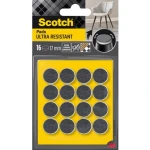 Scotch® Ultra odporne podkładki filcowe, szare, Ø17mm, 16 szt./opak.