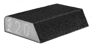 Gąbka ścierna 98 x 25 x 68 mm, K120, skośna