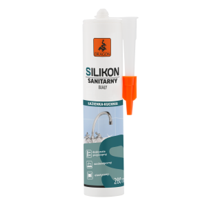 Silikon sanitarny 280ml biały kartusz Dragon