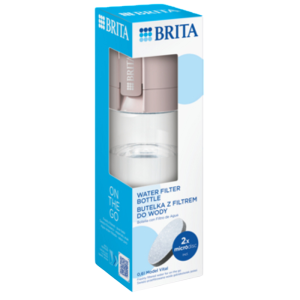 Butelka filtrująca BRITA VITAL 0,6L Pastelowa brzoskwinia + 2 filtry BRITA MicroDisc