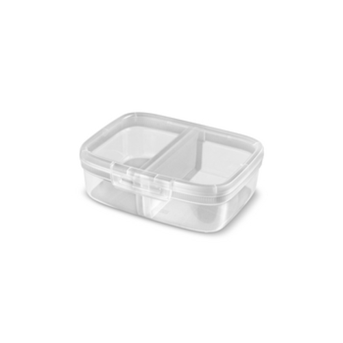 Pojemnik na żywność prostokątny z przegrodą Snap Box Transparentny 1,8L. Curver 1768506417170-16252-3-1m5f1.png