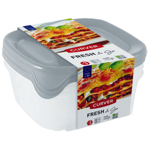 Zestaw pojemników kwadratowych Fresh&go Mix miętowy/ jasnoszary/ brzoskwiniowy 3x0,8L Curver 1768521871838-45723-3-gnd8x7.png