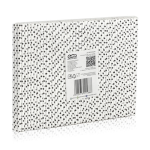 Słomki papierowe czarne groszki, 6x197 mm / 250 szt.