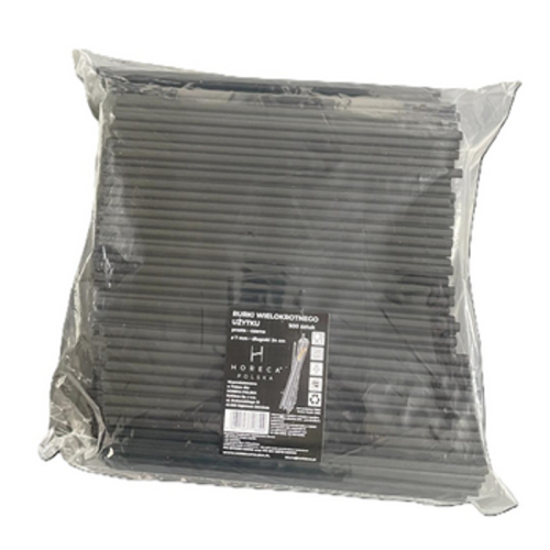 Rurki wielokrotnego użytku, kolor czarny 7/240 mm, opakowanie 500 sztuk, Horeca Polska 1768521859273-45690-3-m01emd.png