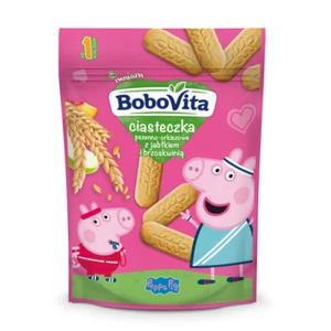 BoboVita Ciasteczka pszenno-orkiszowe z jabłkiem i brzoskwinią po 1. roku życia 150g