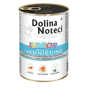 Dolina Noteci Premium Junior mokra karma dla psów jagnięcina puszka 400 g
