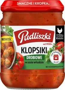 Pudliszki Klopsiki drobiowe w sosie włoskim Pudliszki 440g