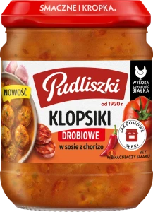 Pudliszki Klopsiki drobiowe w sosie z chorizo 440 g