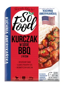 So Food Kurczak w sosie BBQ z ryżem 330g