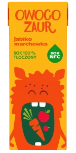 OWOCOZAUR sok jabłko marchewka NFC 200 ml