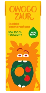 OWOCOZAUR sok jabłko pomarańcza NFC 200 ml