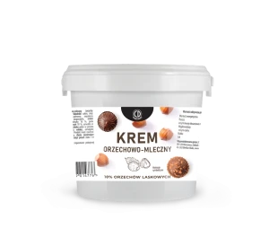 CD Krem orzechowo-mleczny, orzech laskowy 10% 1kg