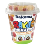Bakuś Milk&Fun Jogurt o smaku waniliowym z żelkami 125g