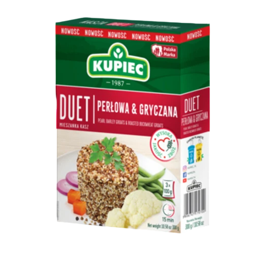 Kupiec Duet Kasza jęczmienna perłowa i kasza gryczana prażona 3x100g 39afb5091685629a40a4591cb0a6b64d.png