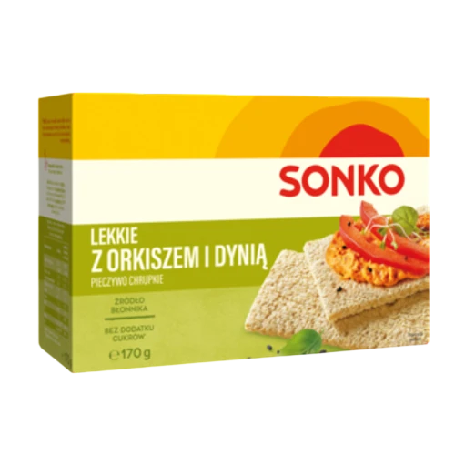 Sonko. Lekkie z orkiszem i dynią. Pieczywo chrupkie 170 g. 16a4b33edc076f38af9def79a3a2eab0.png