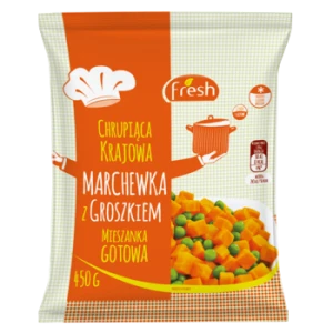 Fresh chrupiąca krajowa marchewka z groszkiem mieszanka gotowa 450 g