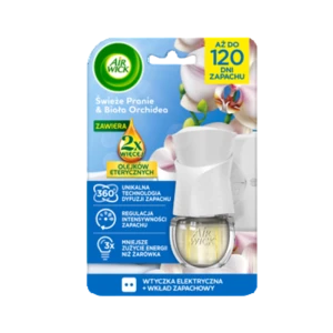 Air Wick Elektryczny odświeżacz powietrza Świeże Pranie i Biała Orchidea Komplet 19 ml