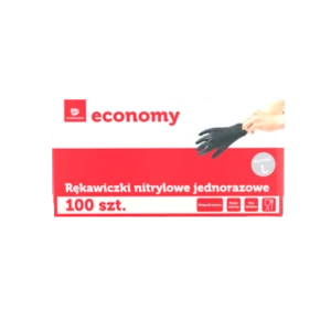 Transgourmet Economy Rękawiczki nitrylowe czarne rozmiar L 100szt.