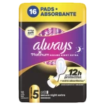 Always Platinum Secure Night Extra Podpaski ze skrzydełkami 16 szt.