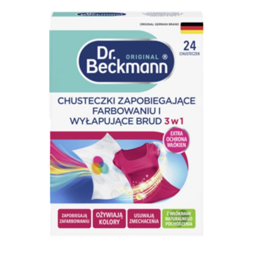 DR.BECKMANN Chusteczki wyłapujące kolor i brud 3 w 1 24 szt. 1775823222268-75sy7f.png