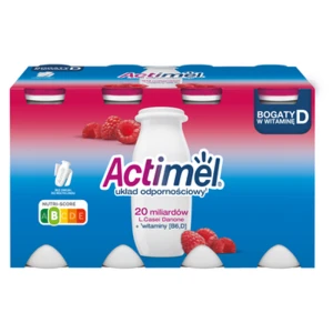 Actimel o smaku malinowym 8 x 100 g