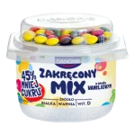 Danone Zakręcony Mix Jogurt o smaku waniliowym z drażami z czekolady mlecznej 125 g