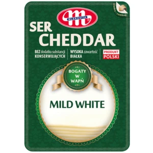 Mlekovita Ser Cheddar Mild White plastry 300g
