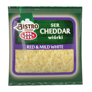 Mlekovita Ser Cheddar Red & Mild White wiórki 300g