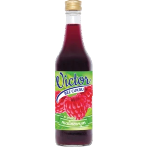 Zaprawa do napojów o smaku malinowym 500 ml bez cukru. Victor