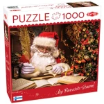 Puzzle 1000 elementów Święty Mikołaj w swoim domu