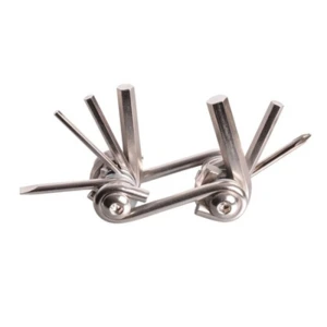 Rowerowy multitool COMPACT, kompaktowy multitool, klucz hex: 2,3,4,5,6 mm, wkrętak krzyżakowy, śrubokręt, materiał narzędzia: stal węglowa