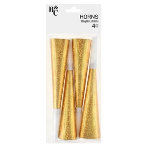 Trąbki horn, złote, 4 szt., 20 cm 1775834625188-ey5vua.png