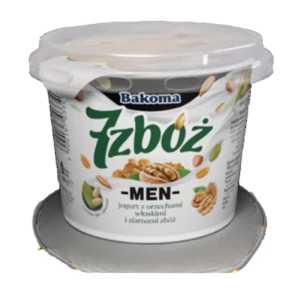 Jogurt 7 ZBÓŻ MEN z orzechami włoskimi oraz ze zbożami, pestkami słonecznika i dyni 300g